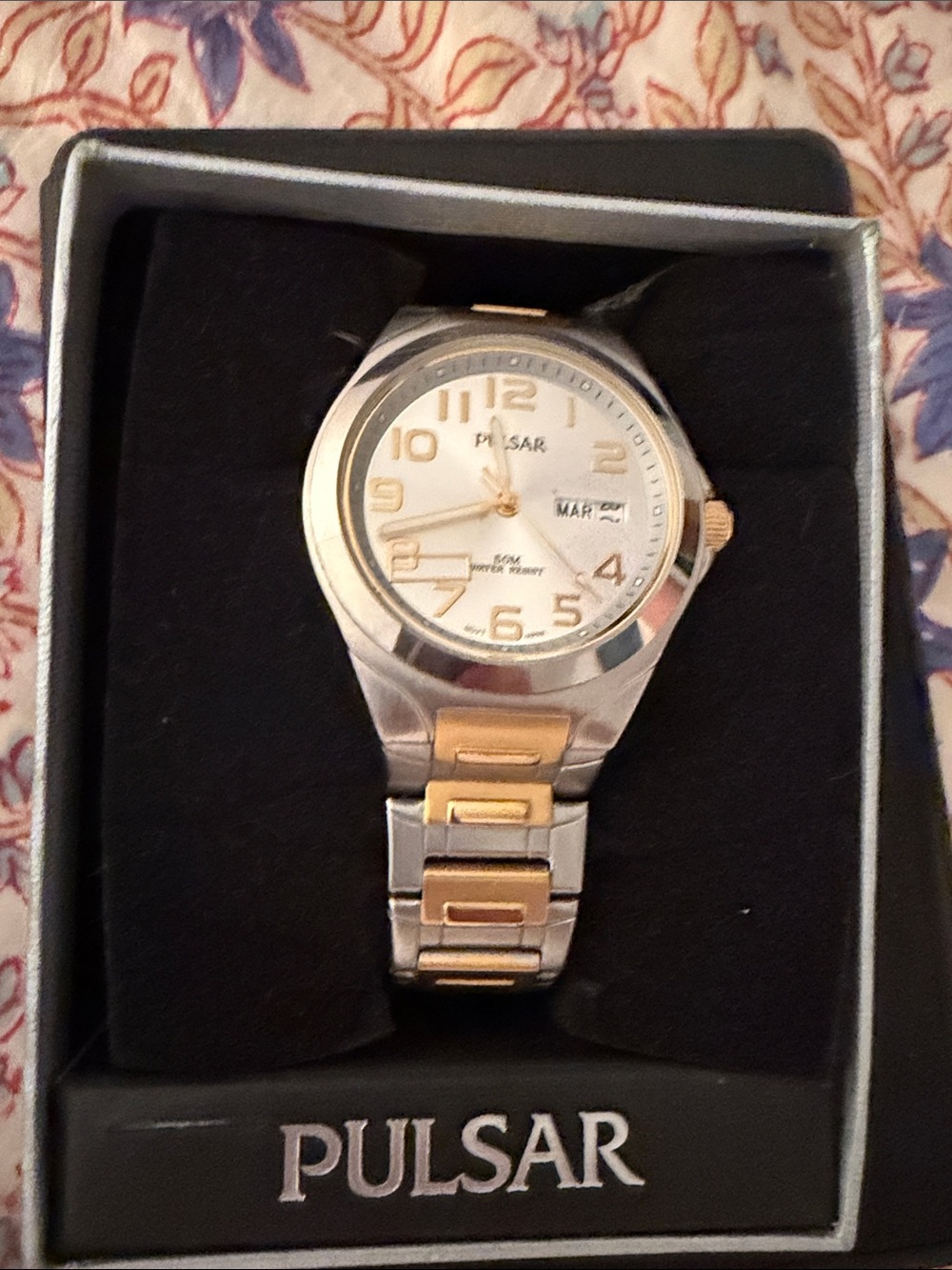 Pulsar Two-Tone Silver and Gold Stainless Steel Watch
